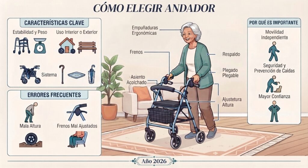 Cómo elegir un andador con ruedas